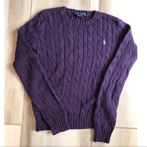 Ralph Lauren Crew Neck Cable Knit Sweater